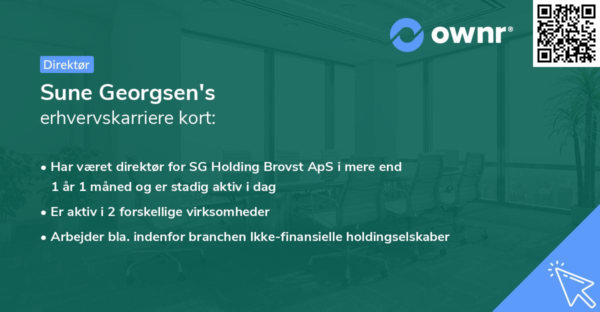 Sune Georgsen's erhvervskarriere kort