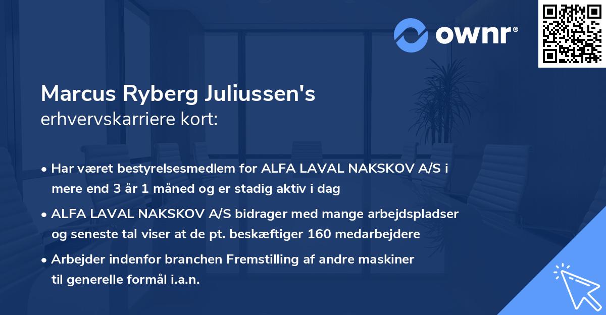 Marcus Ryberg Juliussen's erhvervskarriere kort