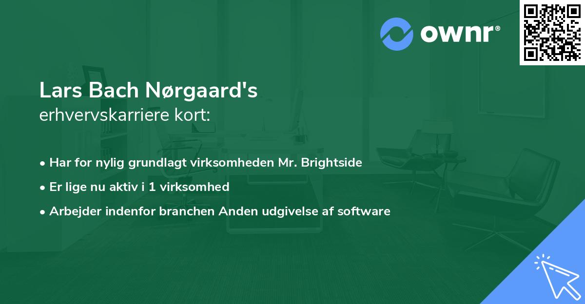 Lars Bach Nørgaard's erhvervskarriere kort