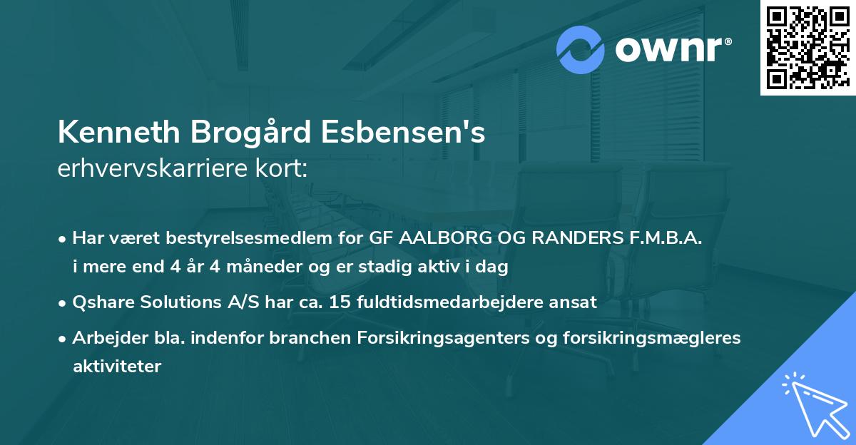 Kenneth Brogård Esbensen's erhvervskarriere kort