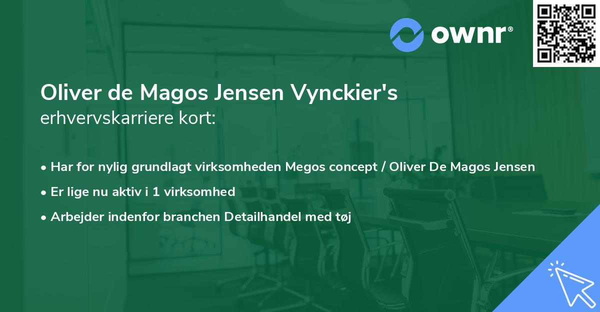 Oliver de Magos Jensen Vynckier's erhvervskarriere kort