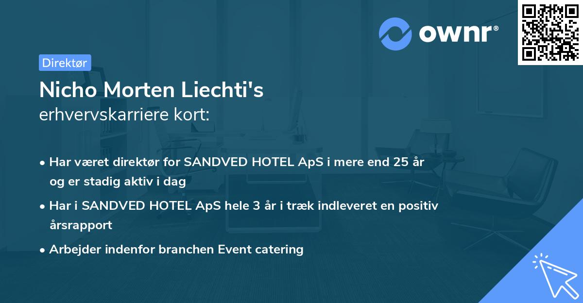 Nicho Morten Liechti's erhvervskarriere kort