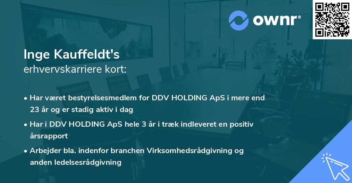 Inge Kauffeldt's erhvervskarriere kort