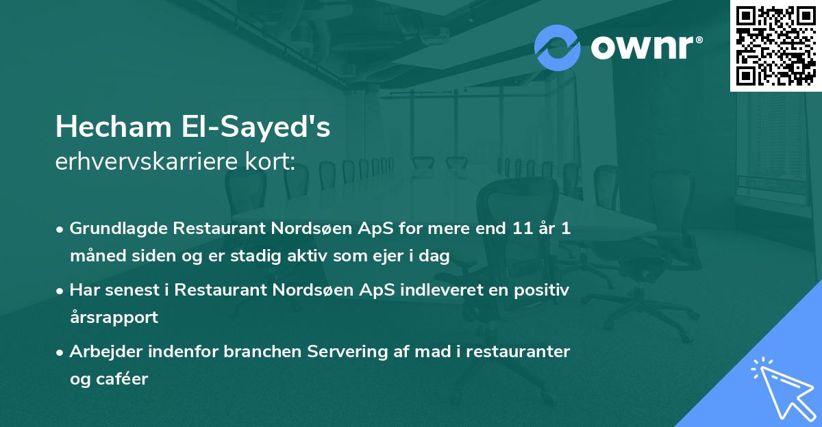 Hecham El-Sayed's erhvervskarriere kort