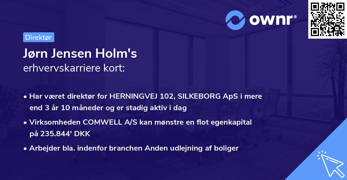 Jørn Jensen Holm's erhvervskarriere kort