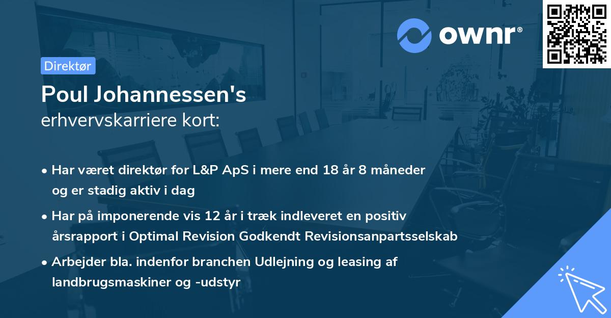 Poul Johannessen's erhvervskarriere kort