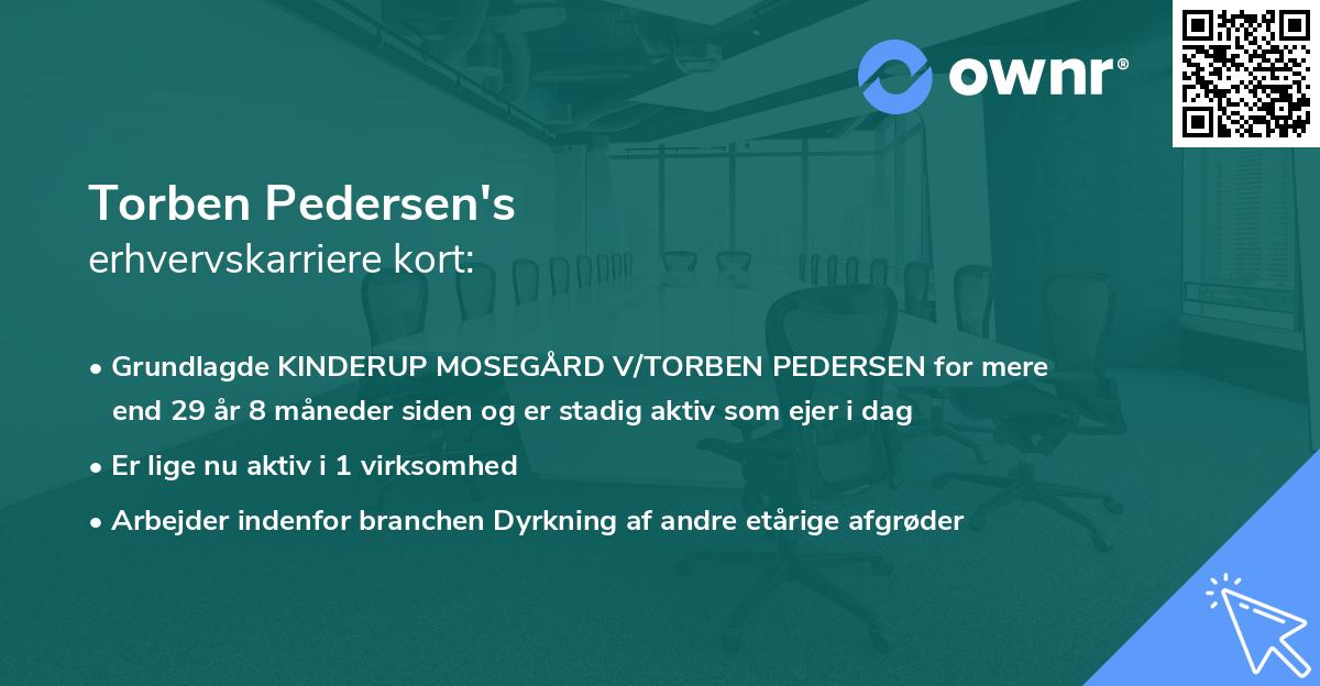 Torben Pedersen's erhvervskarriere kort