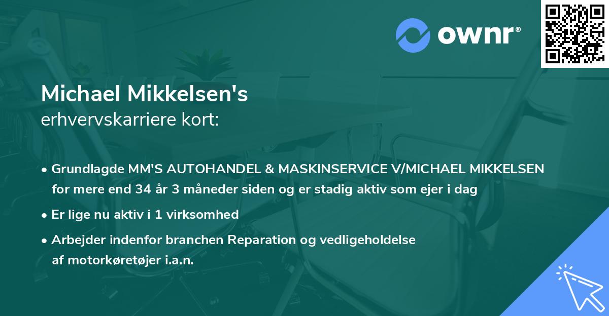 Michael Mikkelsen's erhvervskarriere kort