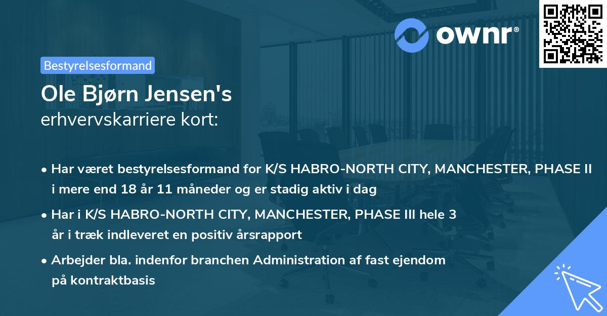 Ole Bjørn Jensen's erhvervskarriere kort