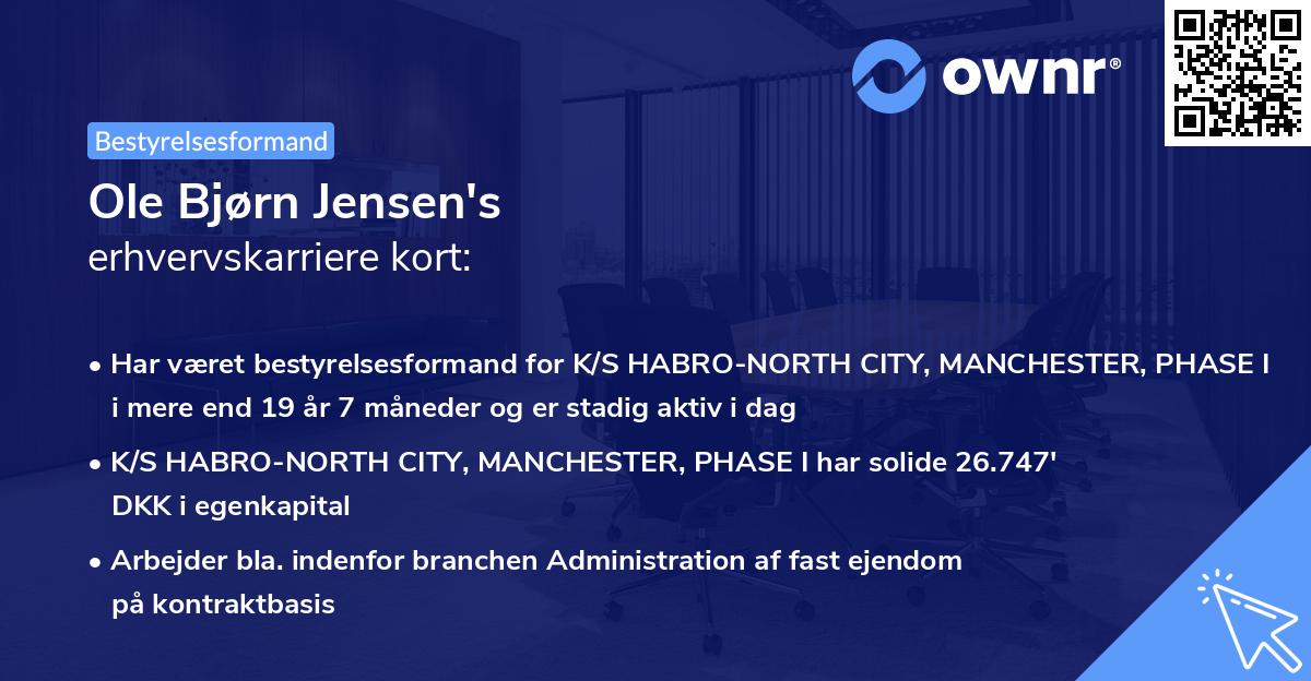 Ole Bjørn Jensen's erhvervskarriere kort
