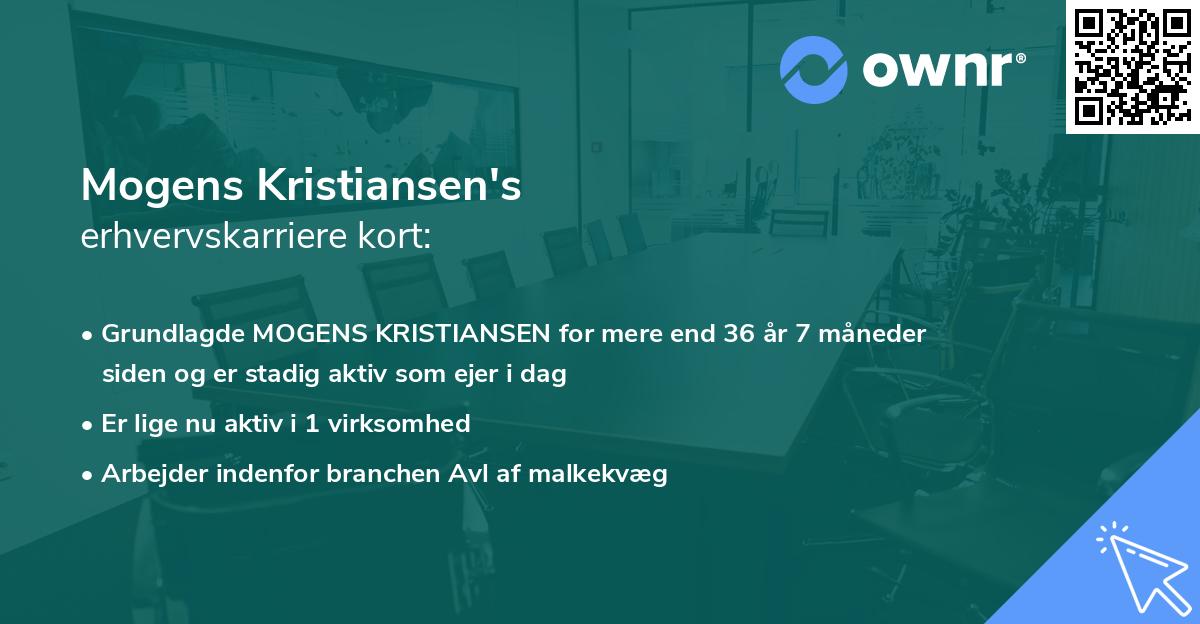 Mogens Kristiansen's erhvervskarriere kort