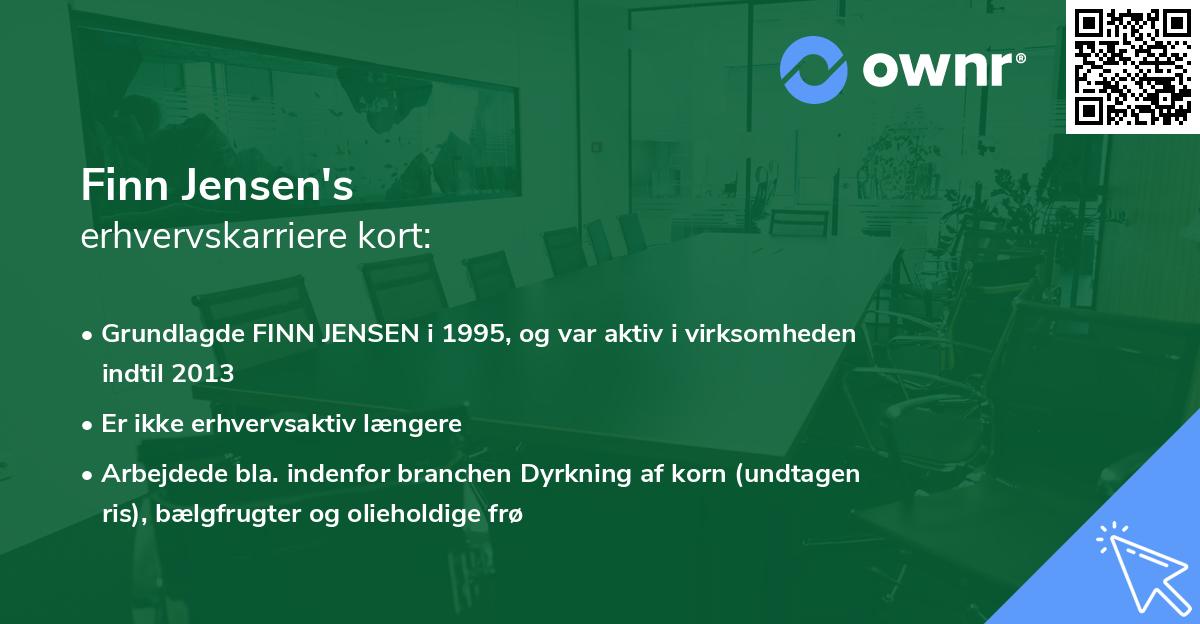 Finn Jensen's erhvervskarriere kort