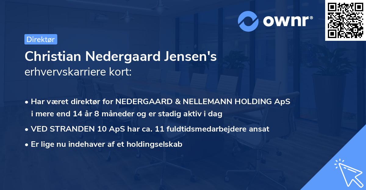 Christian Nedergaard Jensen's erhvervskarriere kort