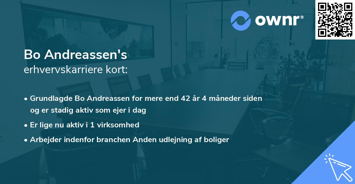 Bo Andreassen's erhvervskarriere kort