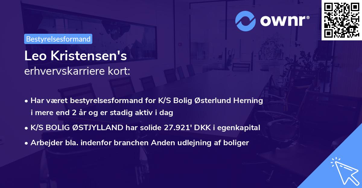 Leo Kristensen's erhvervskarriere kort