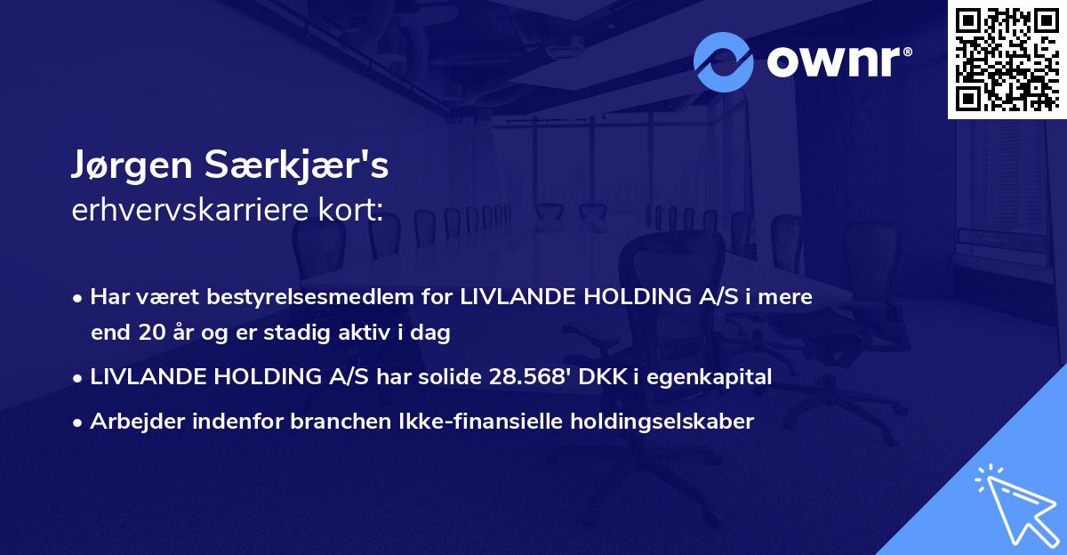 Jørgen Særkjær's erhvervskarriere kort