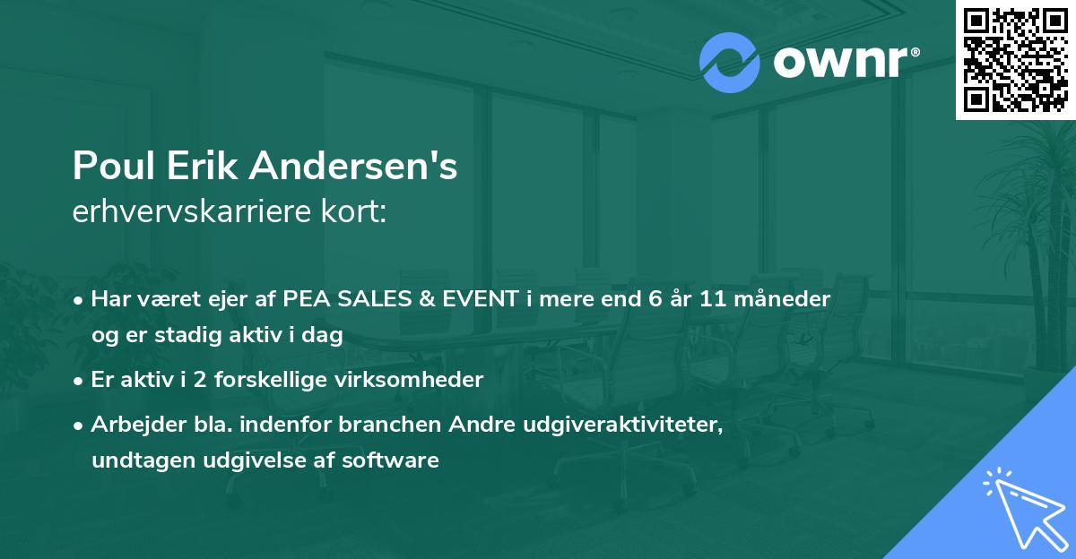 Poul Erik Andersen's erhvervskarriere kort