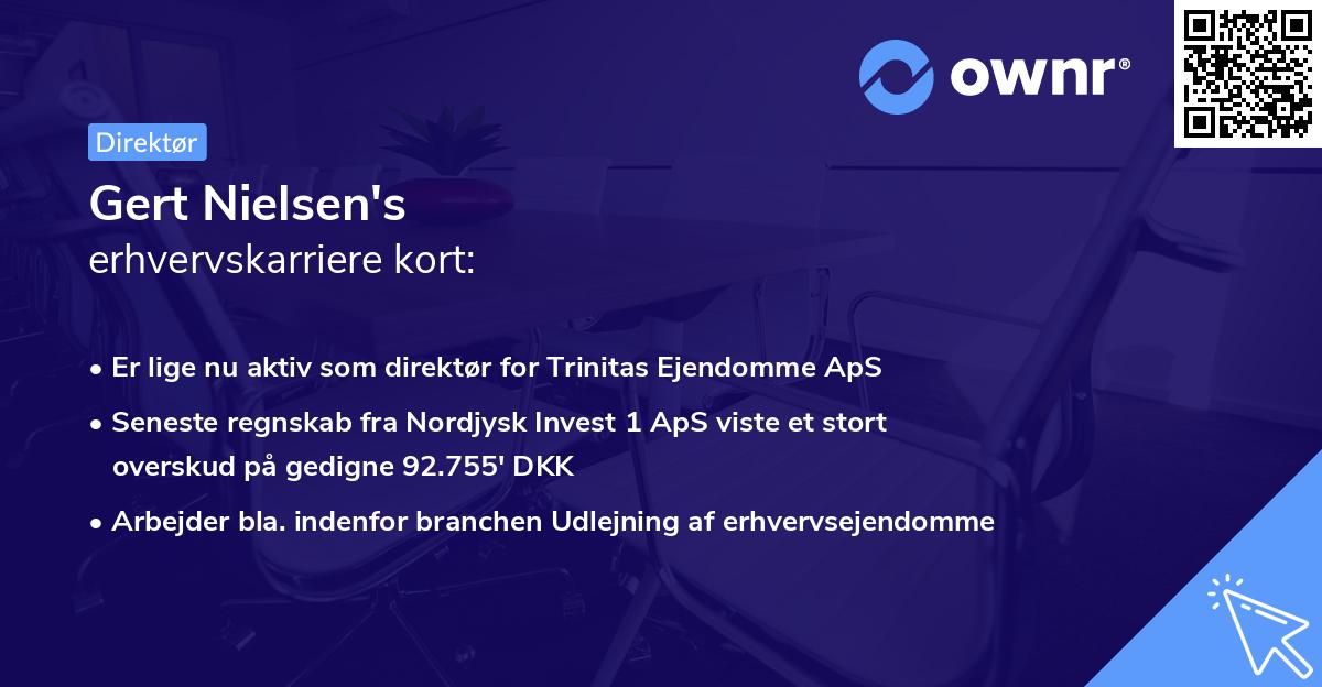 Gert Nielsen's erhvervskarriere kort