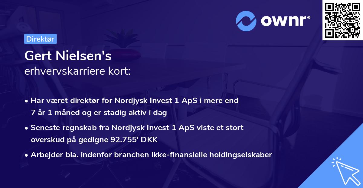 Gert Nielsen's erhvervskarriere kort