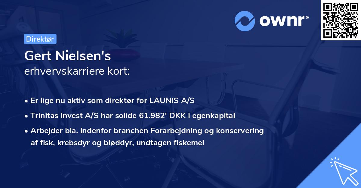 Gert Nielsen's erhvervskarriere kort