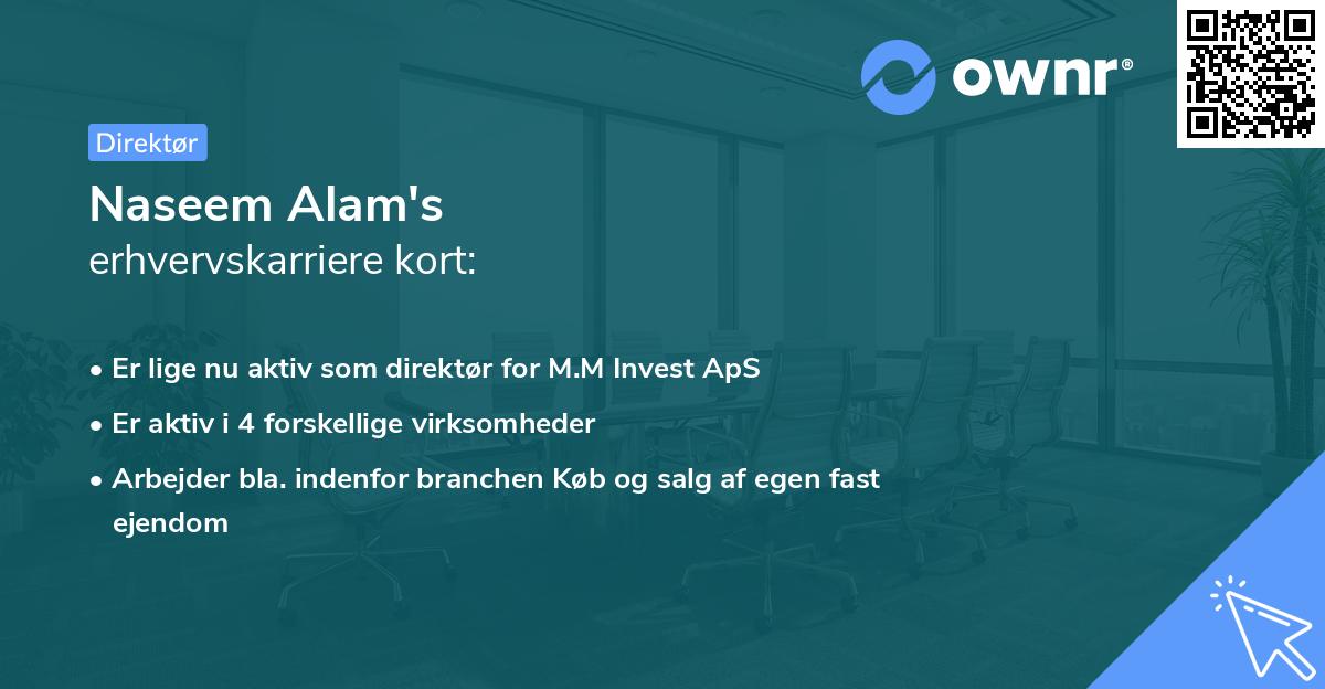 Naseem Alam's erhvervskarriere kort