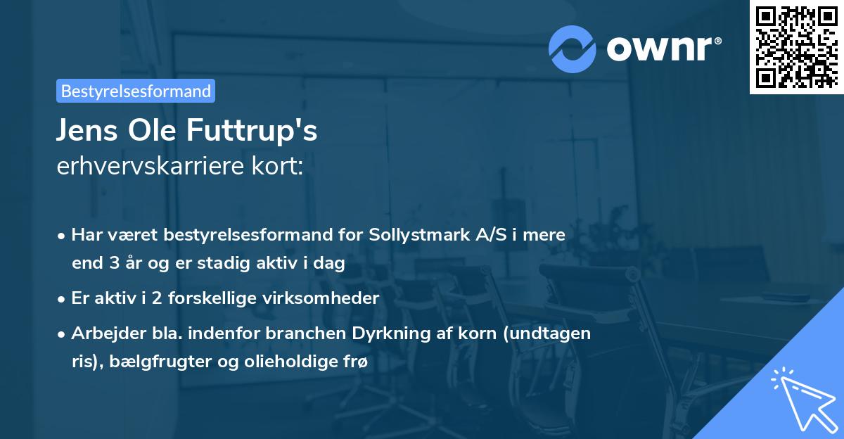 Jens Ole Futtrup's erhvervskarriere kort