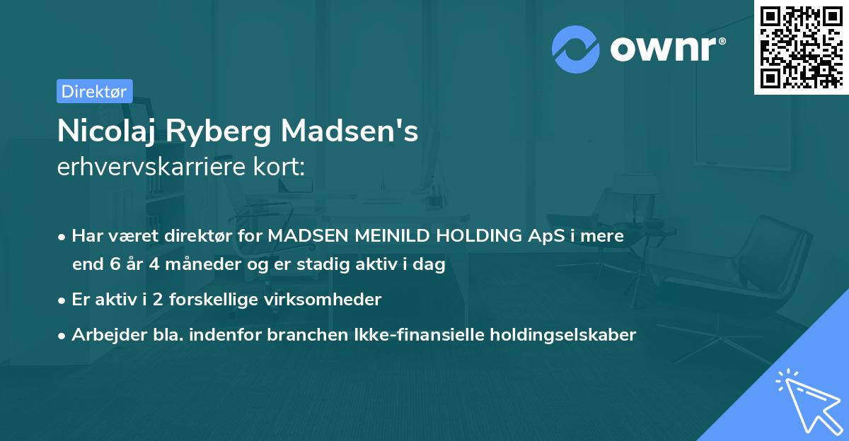 Nicolaj Ryberg Madsen's erhvervskarriere kort