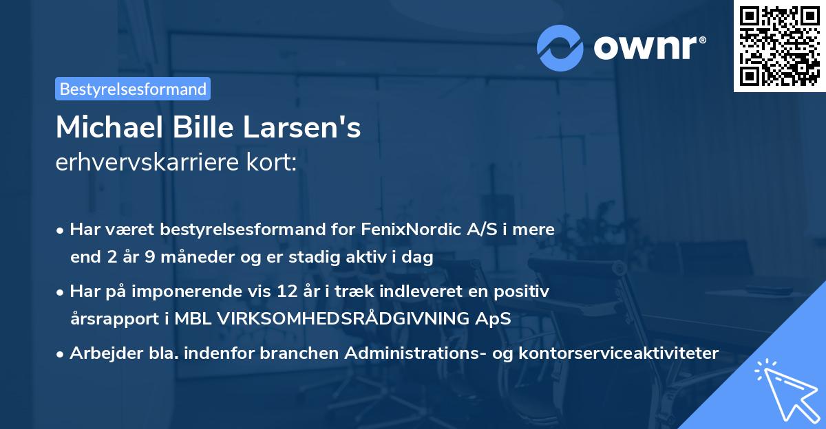Michael Bille Larsen's erhvervskarriere kort