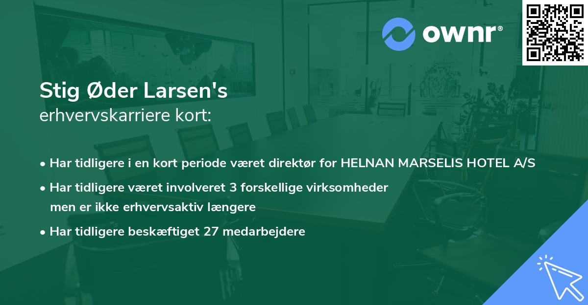 Stig Øder Larsen's erhvervskarriere kort