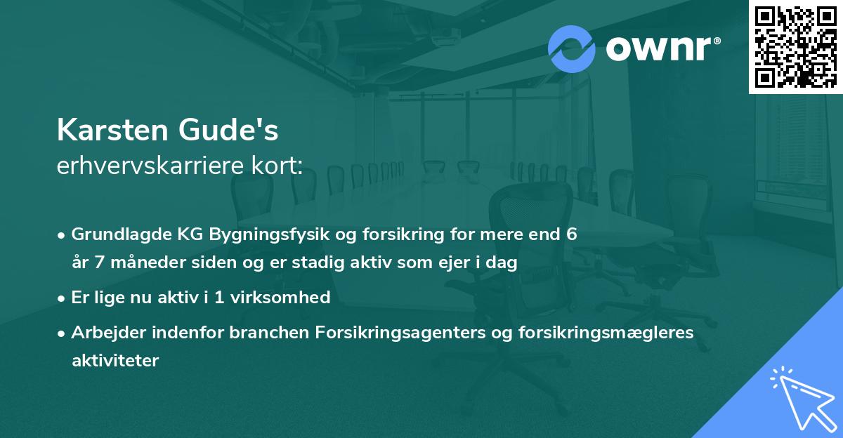 Karsten Gude's erhvervskarriere kort