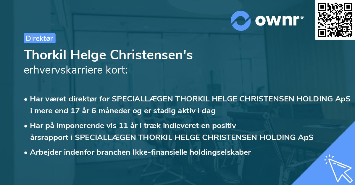 Thorkil Helge Christensen's erhvervskarriere kort