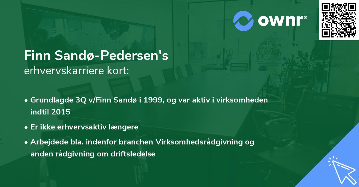 Finn Sandø-Pedersen's erhvervskarriere kort