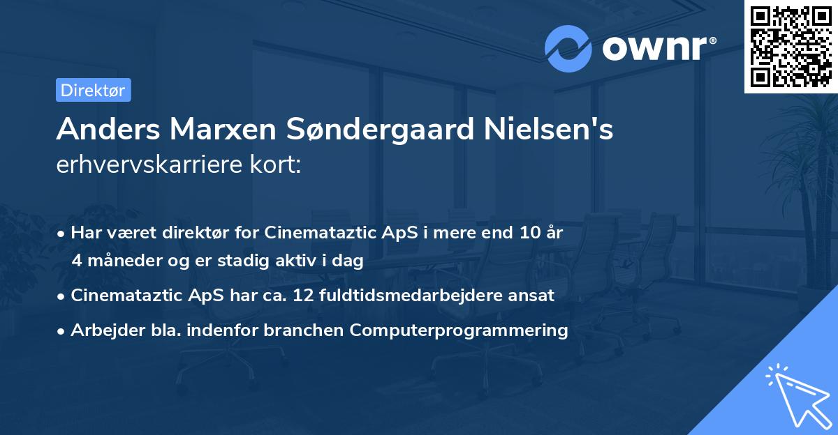 Anders Marxen Søndergaard Nielsen's erhvervskarriere kort