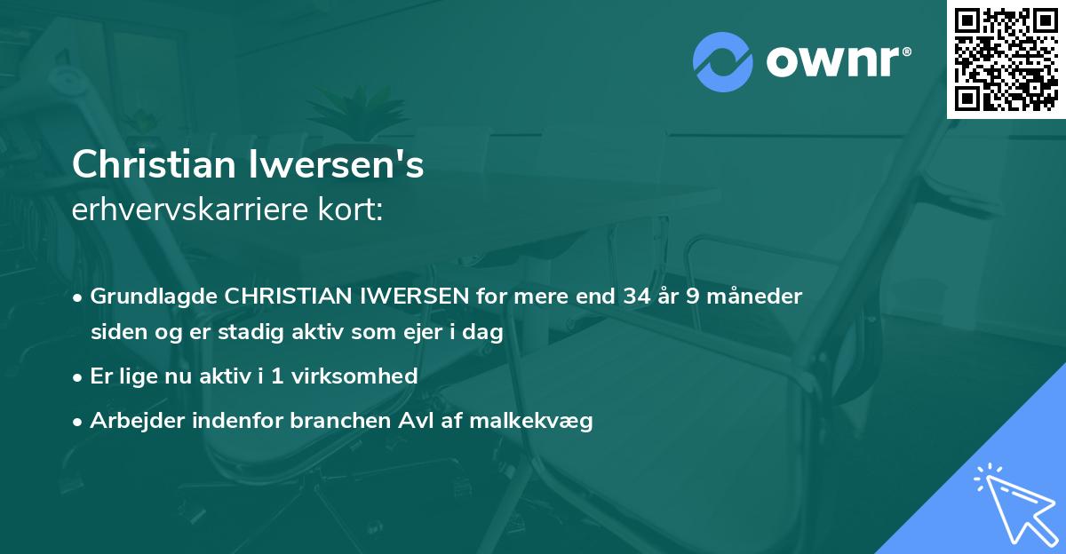 Christian Iwersen's erhvervskarriere kort