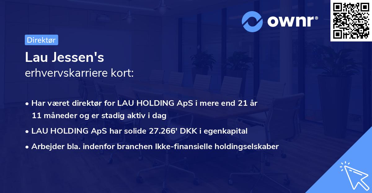 Lau Jessen's erhvervskarriere kort