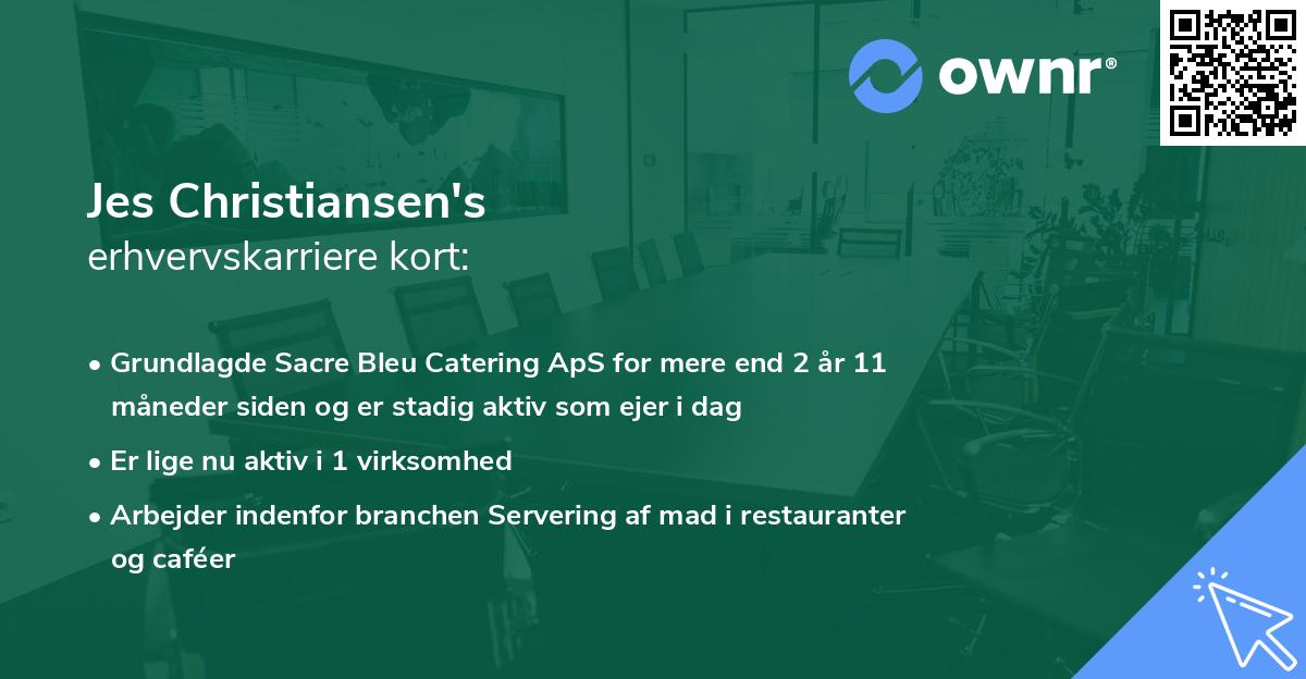 Jes Christiansen's erhvervskarriere kort