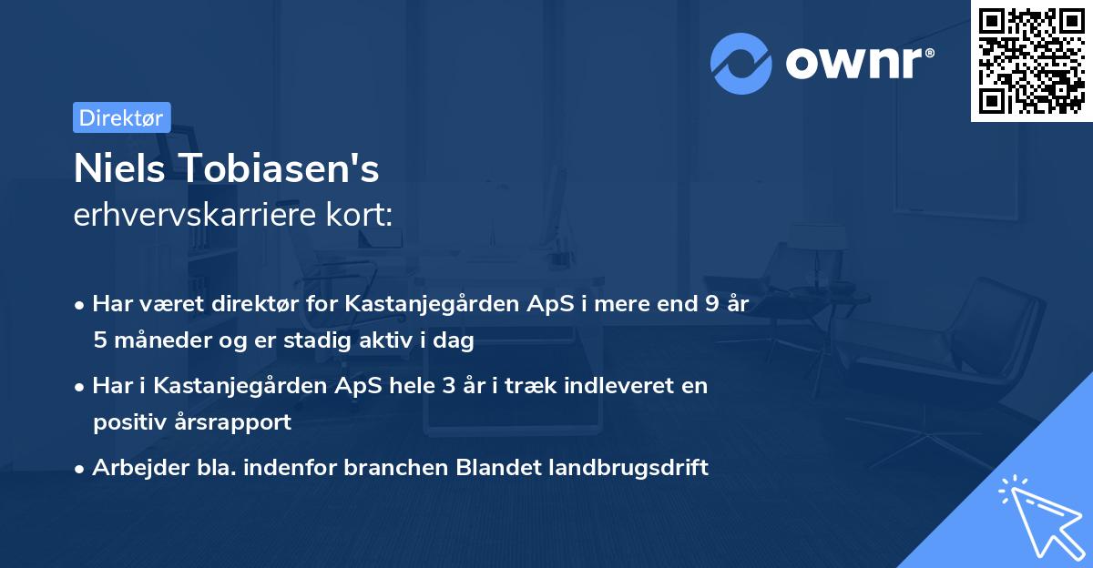 Niels Tobiasen's erhvervskarriere kort