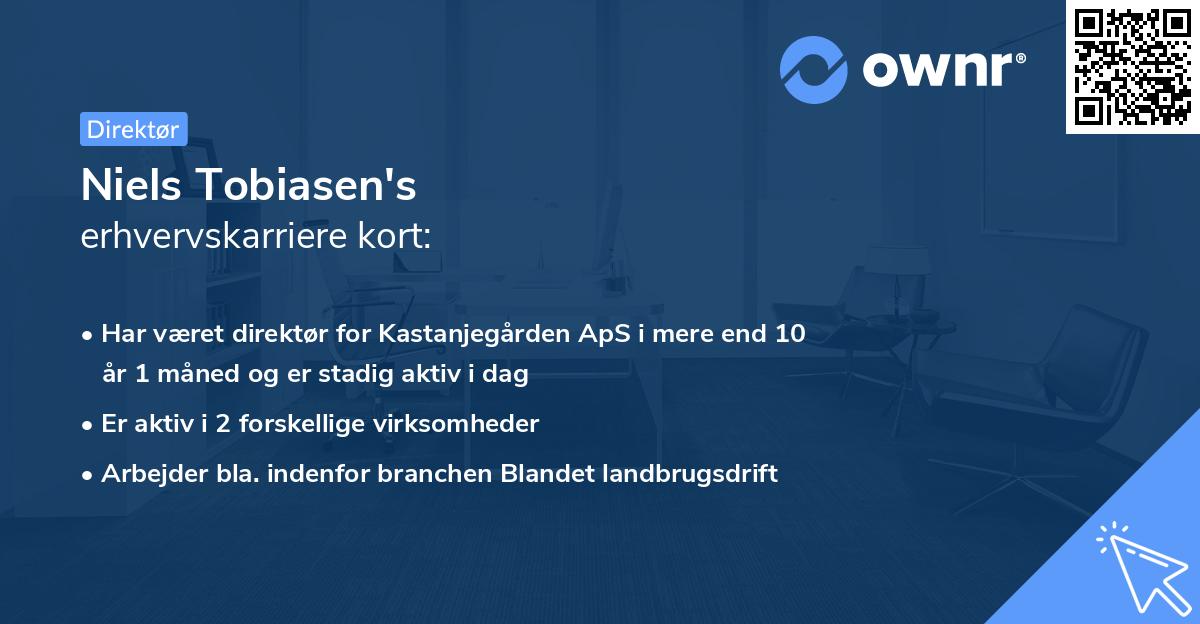 Niels Tobiasen's erhvervskarriere kort