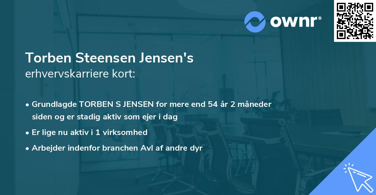 Torben Steensen Jensen's erhvervskarriere kort