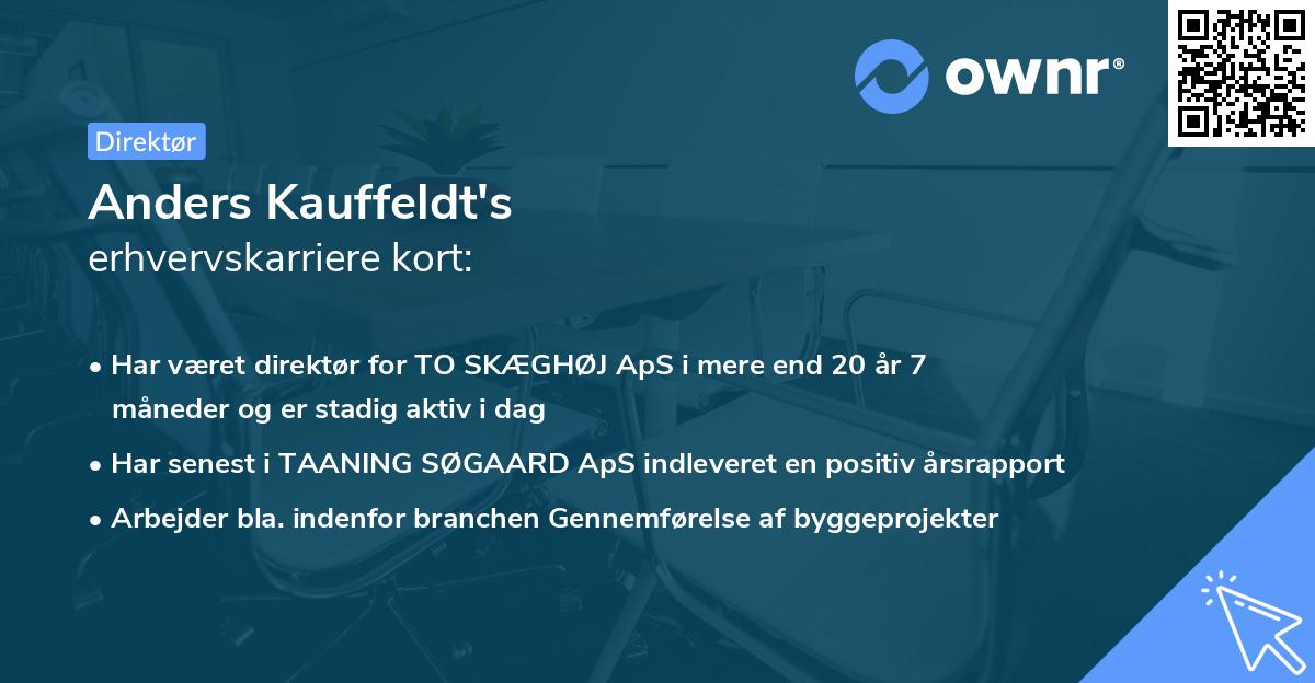 Anders Kauffeldt's erhvervskarriere kort