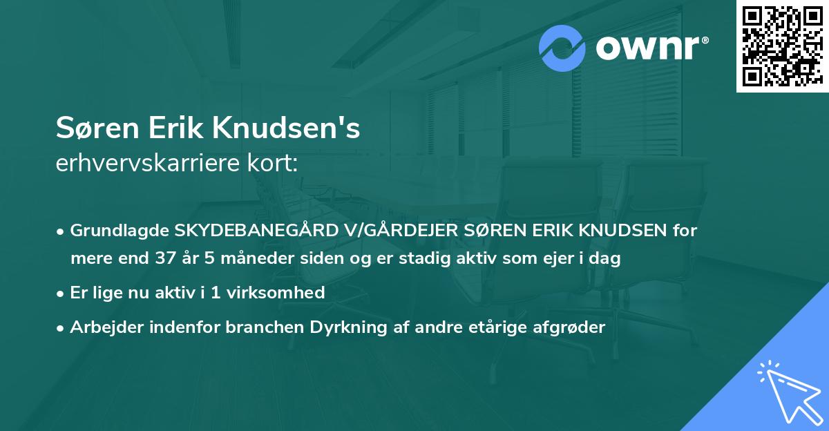 Søren Erik Knudsen's erhvervskarriere kort