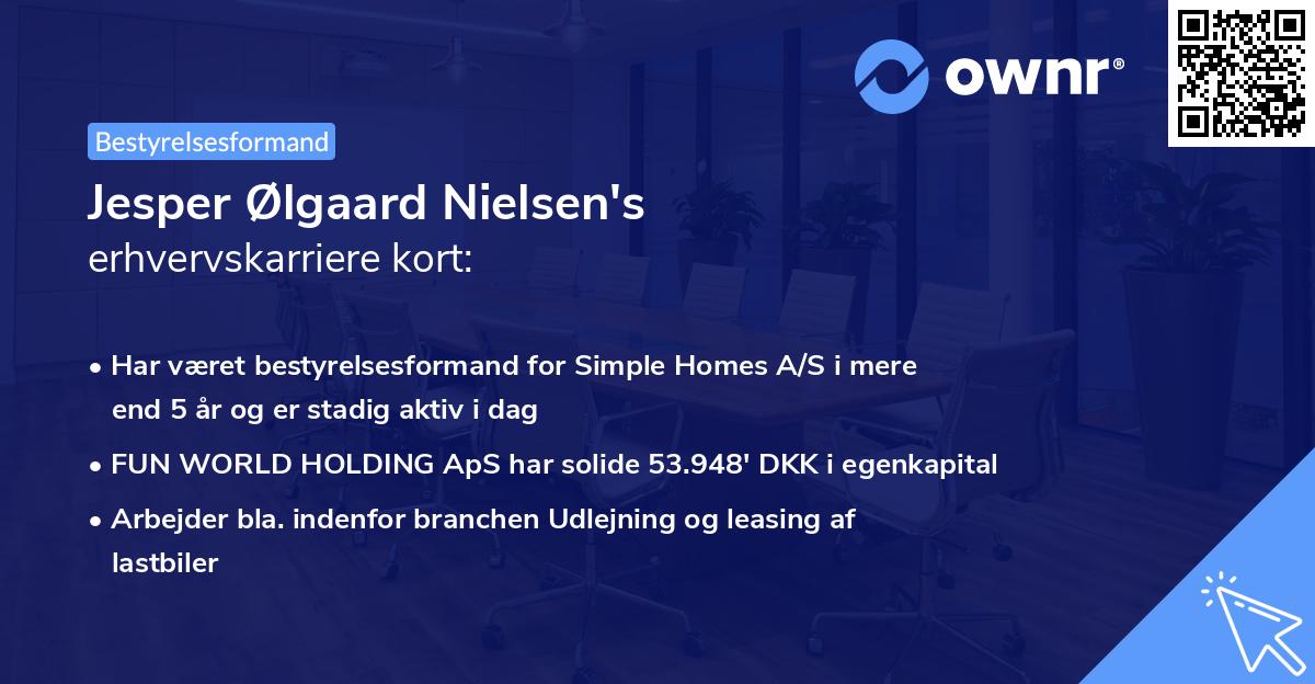 Jesper Ølgaard Nielsen's erhvervskarriere kort