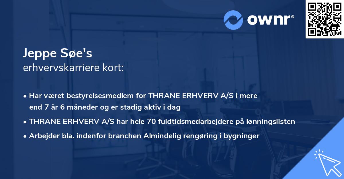 Jeppe Søe's erhvervskarriere kort