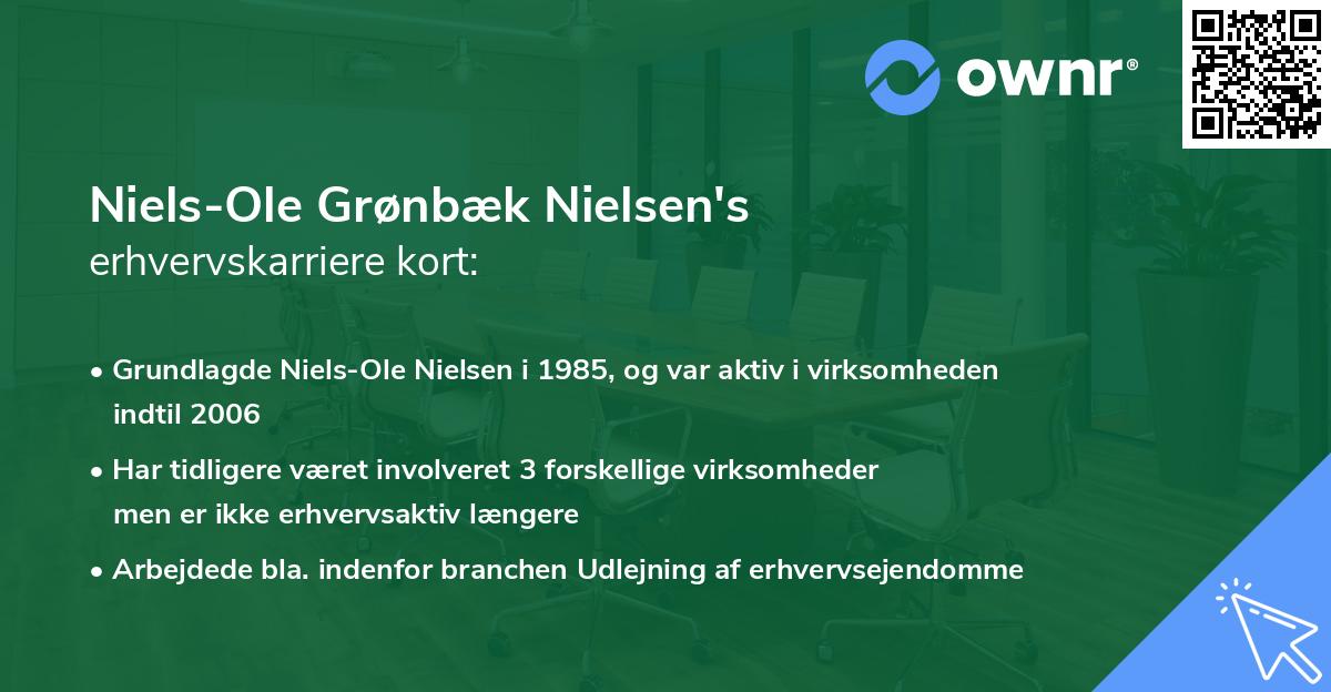 Niels-Ole Grønbæk Nielsen's erhvervskarriere kort