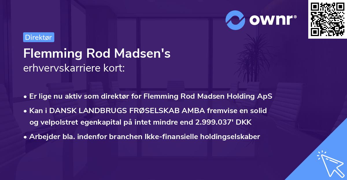 Flemming Rod Madsen's erhvervskarriere kort