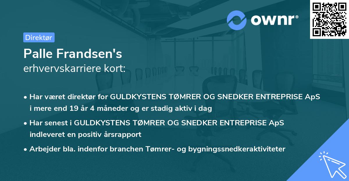 Palle Frandsen's erhvervskarriere kort