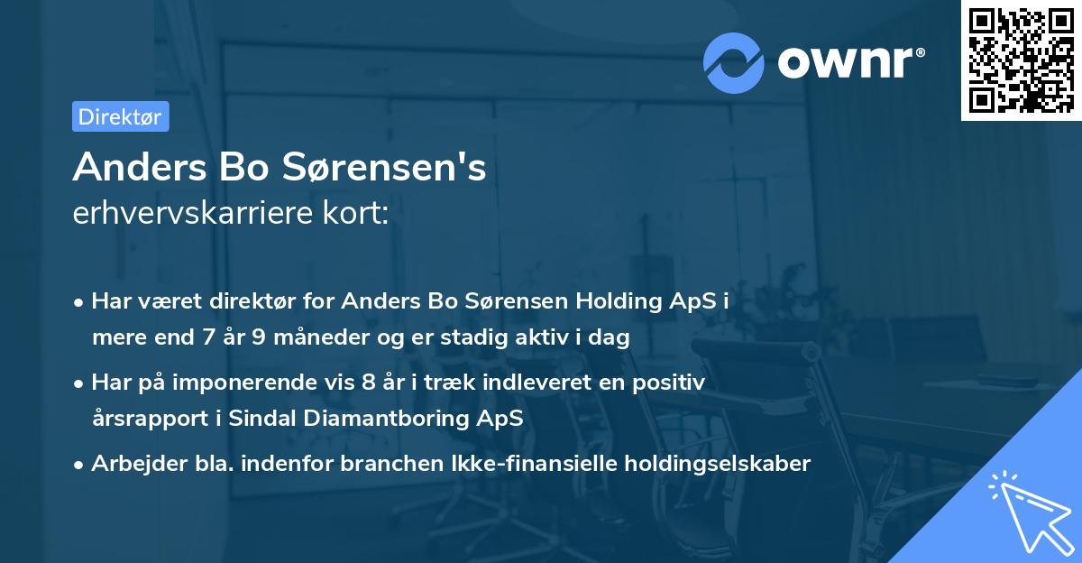 Anders Bo Sørensen's erhvervskarriere kort