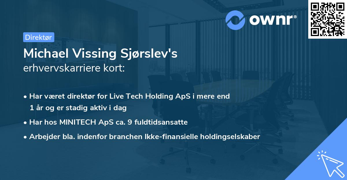 Michael Vissing Sjørslev's erhvervskarriere kort