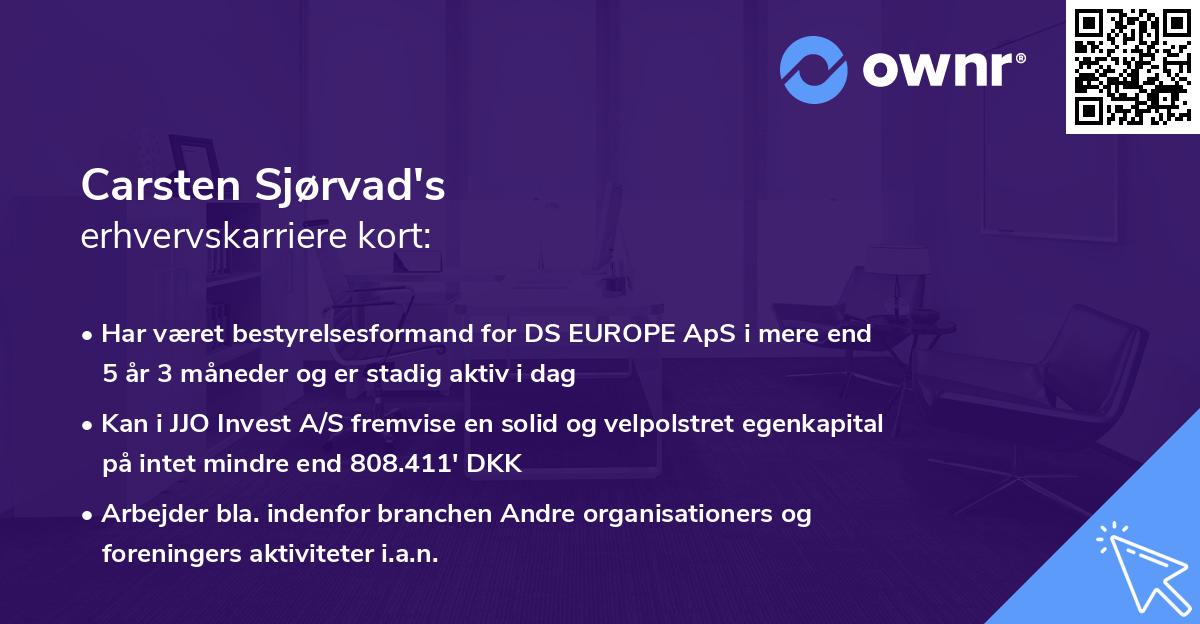 Carsten Sjørvad's erhvervskarriere kort