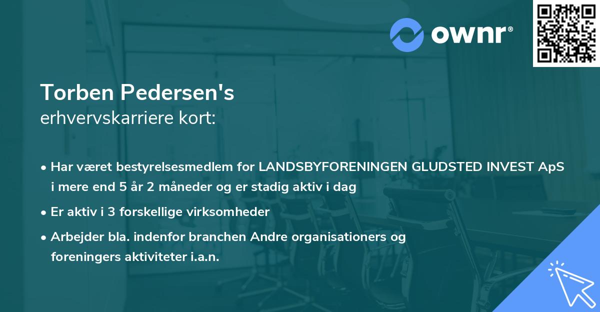 Torben Pedersen's erhvervskarriere kort